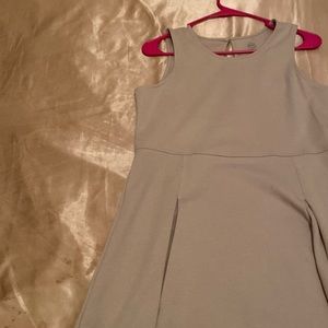 Grey school uniform dress.